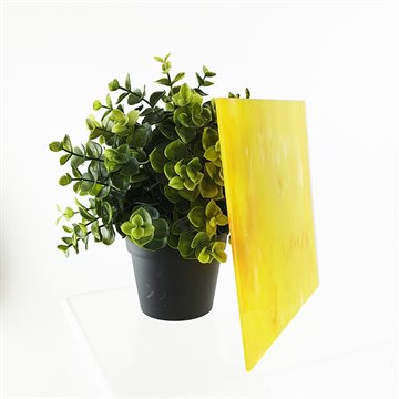 Akrylstøpt gul / marmor (602) - 3 mm