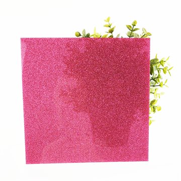 Pink glitter akryl - Tilskåret (HD005) - 3 mm