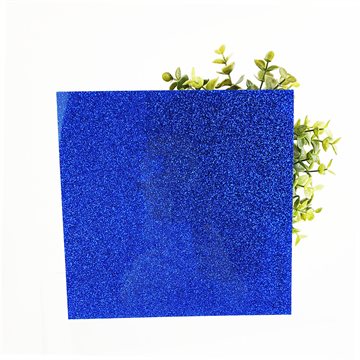 Mørkeblå glitterakryl - Cut (HD006) - 3 mm