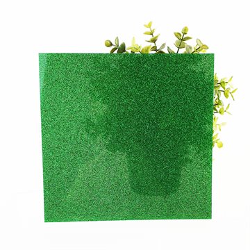 Grøn glitter akryl - Tilskåret (HD007) - 3 mm