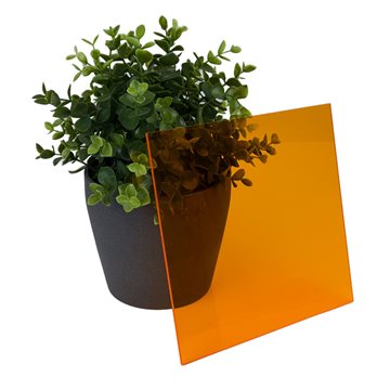 Akryl Oransje (202) gjennomsiktig 3 mm 1220 x 2440 mm