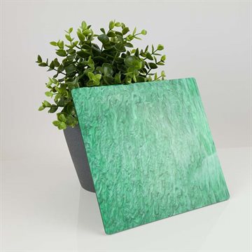 Grønn marmor akryl - Tilskjært (ALDSSW12) - 3 mm