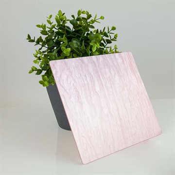 Rosa marmor akryl - Tilskjært (ALDSSW2) - 3 mm