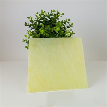 Lys gul marmor akryl - Tilskjært (ALDST1201) - 3 mm