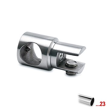 Stabiliseringsholder til stang 6 - 10 mm glas Gennemgående, Krom