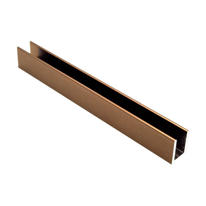 U-profil - Antikk messing - 3000 mm - 19x14,3x19x2 mm