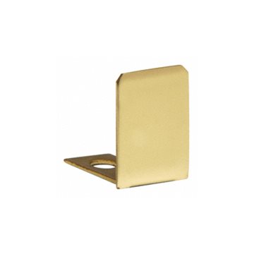Endelokk for 19x17x19 mm Uprofil - Glanset messing