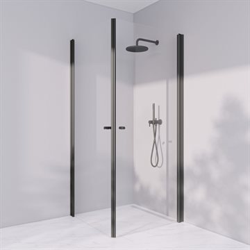 Dusjkabinett i standardmål - Prime PH22 - Matt svart