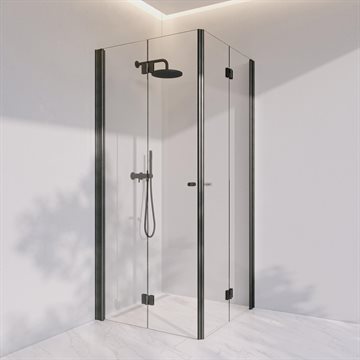 Dusjkabinett i standardmål - Prime PH33 - Matt svart