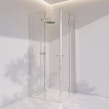 Dusjkabinett i standardmål - Prime PH33 - Matt sølv