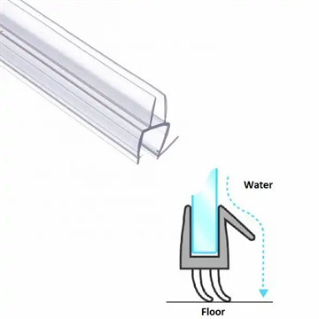 Bunnprofil for 10 mm glass - tetning mellom dør og gulv 1250 mm
