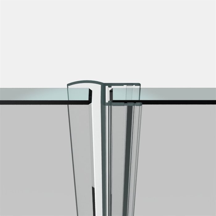 Pauli 180° tetningslist - 6 og 8 mm glass - 2500 mm