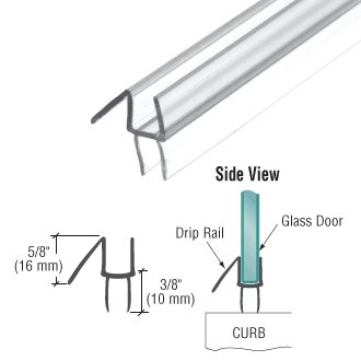 Bunnprofil for 8 mm glass - tetning mellom dør og gulv 2200 mm