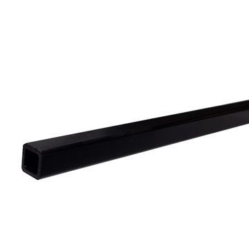 Stabiliseringsstang firkantet - 1250 mm - 15x15 mm - Svart