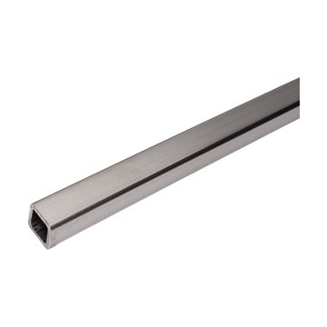 Stabiliseringsstang firkantet - 1250 mm - 15x15 mm - Børstet Stål