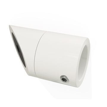 Stabiliseringsstang veggbrakett - Ø19 mm - 45° - Hvit