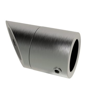 Stabiliseringsstang veggbrakett - Ø19 mm - 45° - Børstet stål