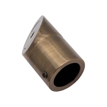 Stabiliseringsstang veggbeslag - Ø19 mm - 45° - Antikk messing