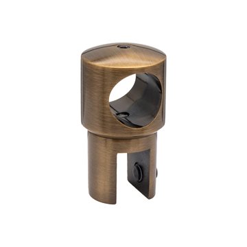 Stabiliseringsstang gjennomgående glassholder til 8 - 10 mm glass - Antikk messing