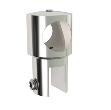 Stabiliseringsstang kontinuerlig glassholder for 8-10 mm glass - Glanset Krom