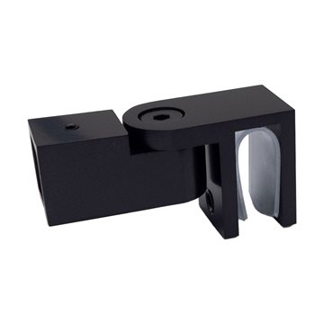 Stabiliserende stang glassholder firkantet for 6-10 mm glass - Matt Svart