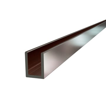 U-profil - Kobber - 3000 mm - 19x14,3x19x2 mm