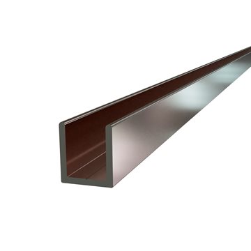U-profil - Kobber - 3000 mm - 19x17x19 mm