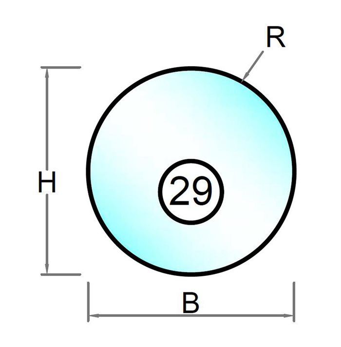 2 lags lavenergi termorude 6 + 4 mm glas rund cirkel - Model 29