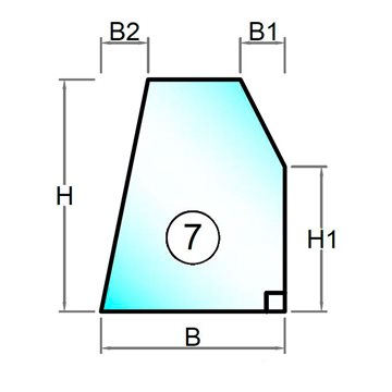 2 lags lavenergi termorude femkant faldende mod venstre - Model 7