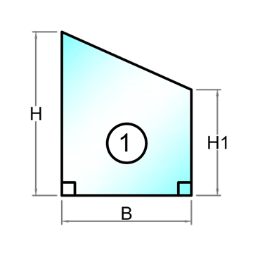 Silikonlimet isolerglass med 4 mm herdet glass - Figur 1