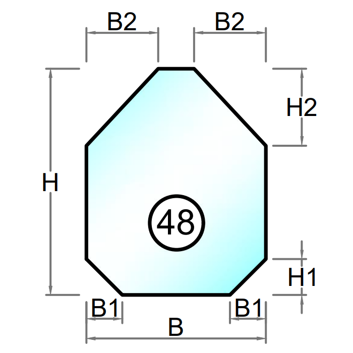 4 mm Vedovnglass kuttet i størrelse - Figur 48