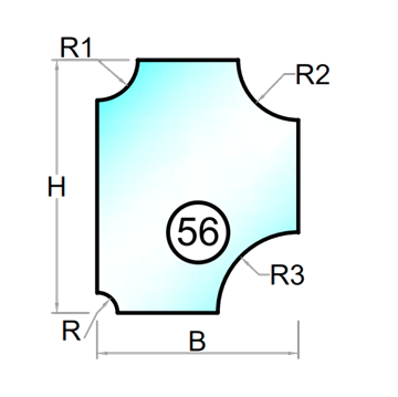 Herdet råglass med polert kant - Figur 56