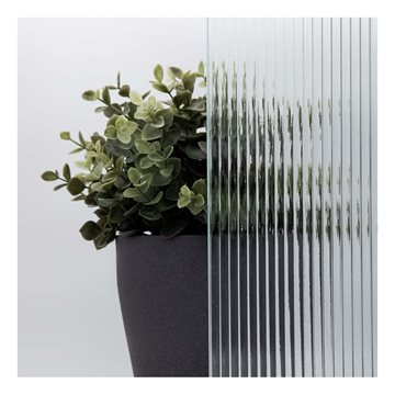 8 mm herdet VISIOSUN vertikalt mønster med polert kant