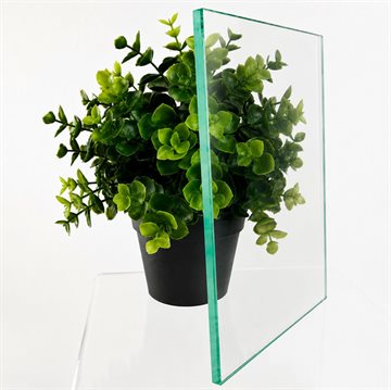 4 mm herdet glass med herdeslipt kant - Klar