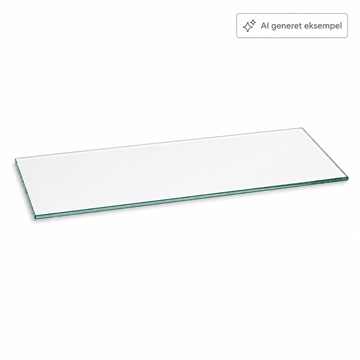 4 mm små hylleglass med polert kant - Klar