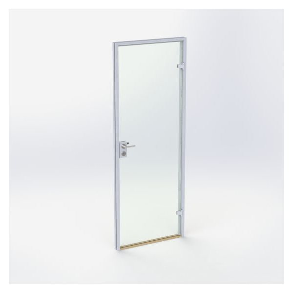 Glassdør - Matt sølv - M8: 790 x 2090 mm