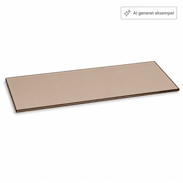4 mm små hylleglass med polert kant - Bronze