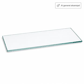 4 mm små hylleglass med polert kant - Ekstra klart/jernfattig