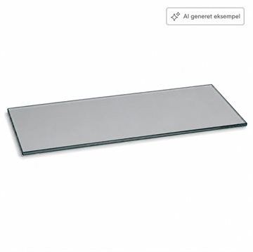 4 mm små hylleglass med polert kant - Grå