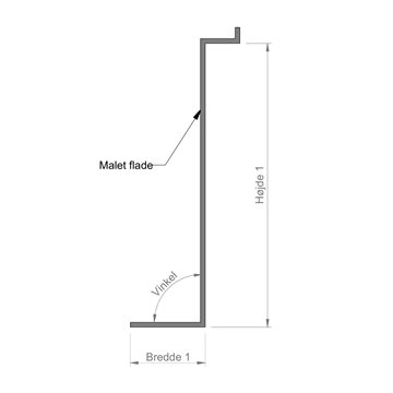 Belegg skreddersydd maks 100x3000mm