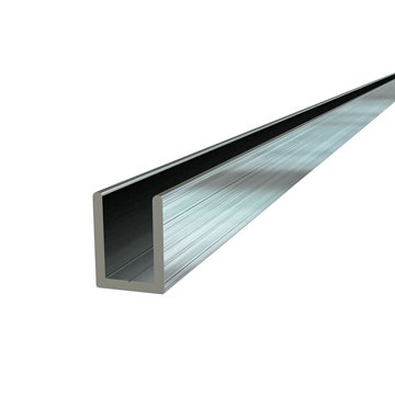Uprofil - Børstet stål utseende - 1200 mm - 19x14,3x19x2 mm