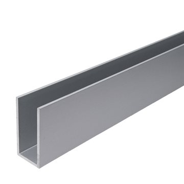 U-profil - Naturanodisert sateng - 2500 mm - 40x20x40x2 mm