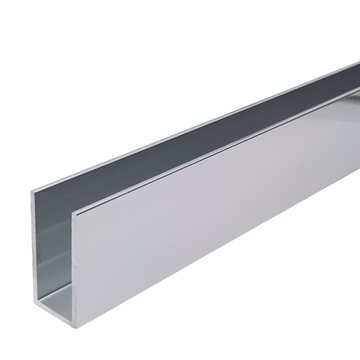 U-profil - Glanset Krom - 2500 mm - 40x20x40x2 mm