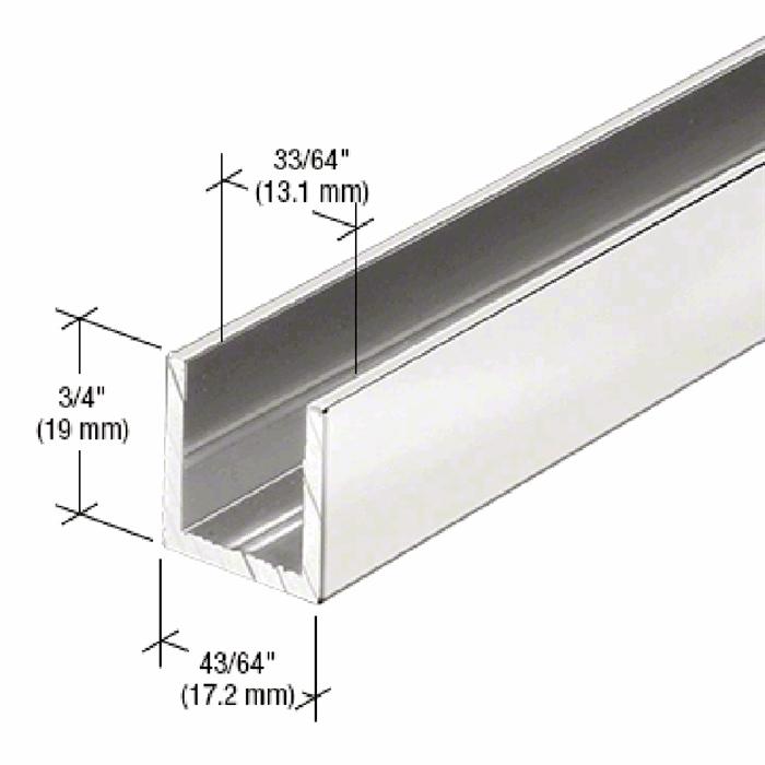 U-profil for maks 13 mm glass