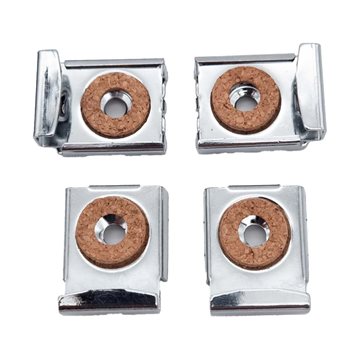 Speilholdere for 3 - 6 mm speil i Blank krom