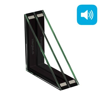 Lydabsorberende 3-lags isolerglass 36 dB