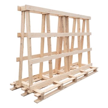 Glassstativ (modell A) i IPPC-tre - 3000 x 1000 x 2000 mm​​​​​​​